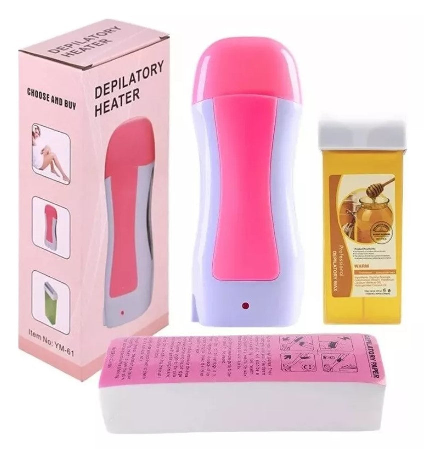 NUEVO KIT DE CERA DEPILATORIA ROLL-ON