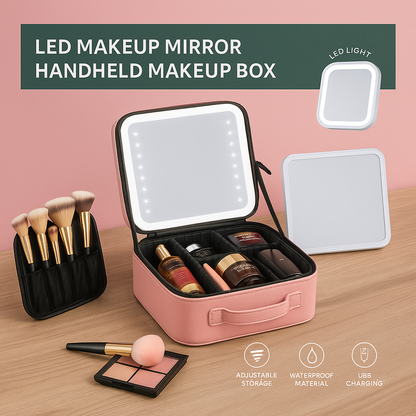 Estuche Cosmetiquera Maquillaje Espejo